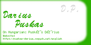 darius puskas business card